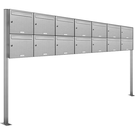 14er Standbriefkasten Anlage V2A Edelstahl Post stehend (1/5)