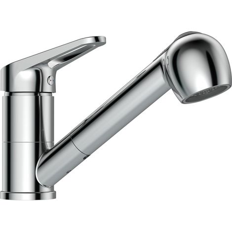 kitchen faucet, robinet de cuisine avec douchette extractible, mitigeur monocommande pour haute pression, mitigeur d'évier chromé, 308CP (1/5)