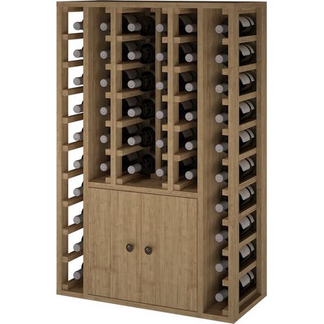 Godello 44 botellas 2 puertas bajas de madera de roble (1/3)