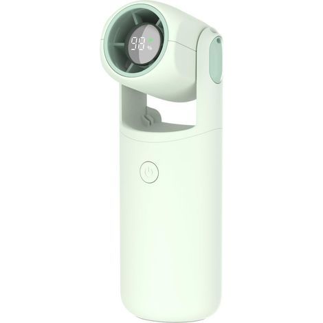 Ventilateur de Poche USB, Mini Ventilateur Réglable pour Voyage, Maquillage et Bureau,Vert (1/5)