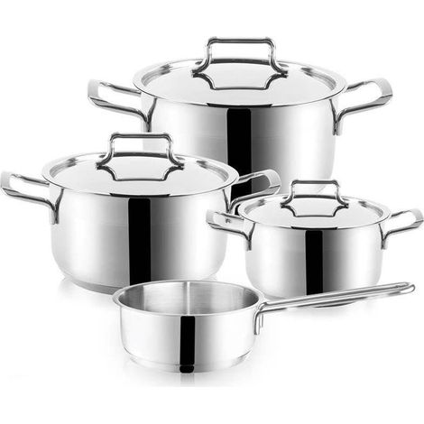 Orion Set di pentole 7 pezzi acciaio inox argento (1/5)
