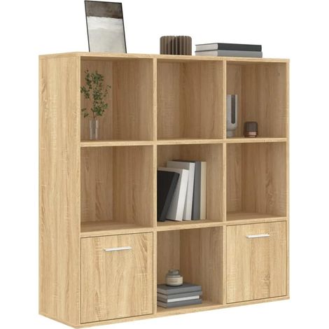 vidaXL Bücherregal Sonoma Eiche 98x30x98 cm Holzwerkstoff