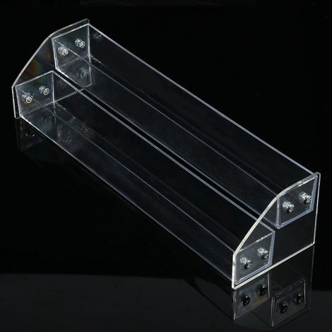 Présentoir/rangement cosmétique transparent en acrylique durable, double couche (1/5)