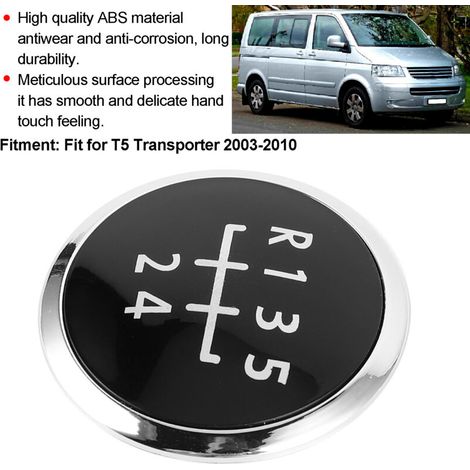 Pomo de palanca de cambios Tbest T5, productos para automóviles y motocicletas. Tapa para pomo de palanca de cambios. Elegante decoración para el interior del coche. Adecuado para T5 2003-2010. (1/5)