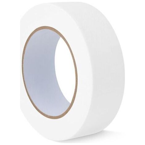 Ruban de masquage en papier blanc – Idéal pour la peinture, la décoration, les loisirs créatifs et autres projets artistiques. Sans résidus, facile à retirer, 3 cm x 50 m. (1/5)