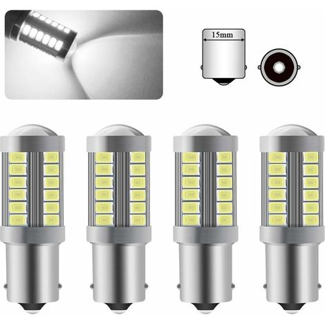 1156BA15S P21W LED Ampoule Blanc Super Brillant 6000K 5630 33 SMD Feu de Recul Stationnement Position Arrière Antibrouillard Arrière Ampoule