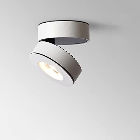 Spot LED Plafonnier 6000K Aucun Pore Home Nordic Creative Track Light Plafonnier Spot Downlight Pliable Rotatif (Couleur: Blanc, Taille: 12w) (1/2)