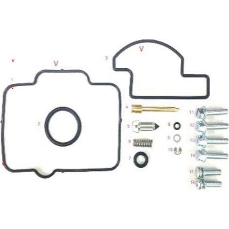 Kit de reparación de carburador Bearing Worx para Husaberg TE 250/300 '11-'14, Husqvarna TC 125/250, TE 125/250/300 '14-'17, KTM EXC 250/300 '04-'05, SX 125/150 '09-'17, SX 250 '02-'16, XC/XC-W 200/25