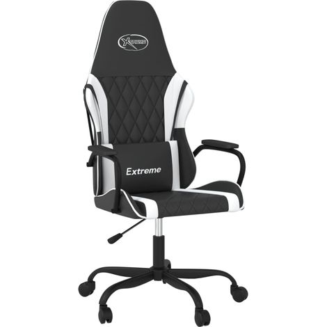 Maison Exclusive - Sedia da Gaming Nero e Bianco in Similpelle