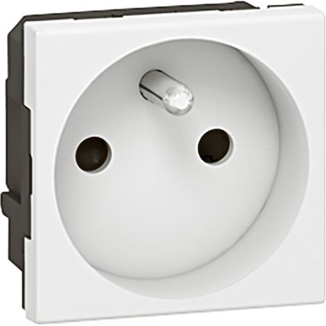 Legrand 077113 Electrical socket Legrand Mosaic - 2P+T right - special subplanting and 4 mm2 - 2 mod - white