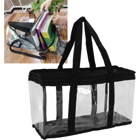 Werkzeugtasche aus PVC, Modell 0812, einfache, transparente Tragetasche, robuste Kunststoff-Werkzeugtasche mit Reißverschluss, kleine Größe (1/5)