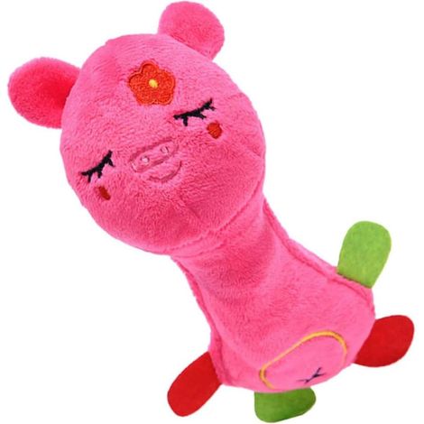 Jouet chien peluche coton couineur doux à mâcher, jouet confortable interactif, anti-ennui, compagnon de jeu pour chien et chiot (1/5)