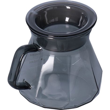Kaffeekessel, hitzebeständig, zum Teilen geeignet, transparente schwarze Glaskanne, Teekanne für Küche und Haushalt, 400 ml (1/5)
