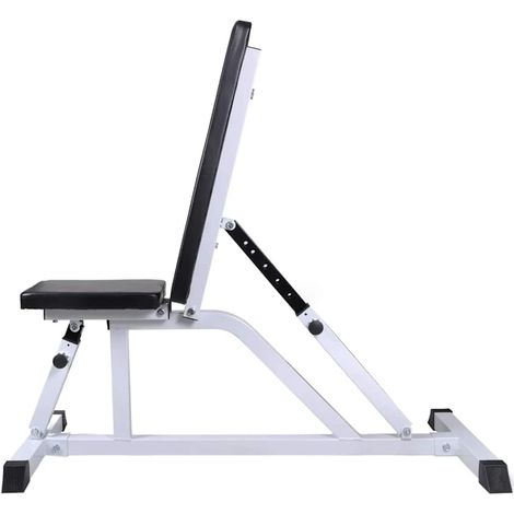 vidaXL Banco de entrenamiento con juego de barras y mancuernas 60,5 kg (1/2)