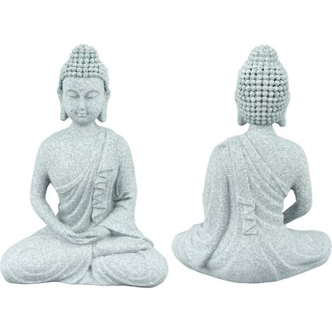 Petite figurine de Bouddha, fabrication exquise, statue de Bouddha en grès vert, ornement pour aquarium, image sereine de Bouddha. (1/5)