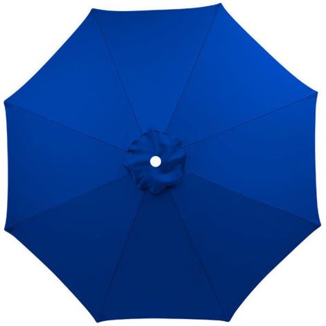 Housse de rechange pour parasol, 8 baleines, 3 m, imperméable, anti-UV, tissu de rechange, Bleu royal (1/5)