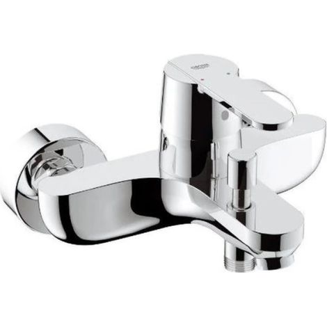 Mitigeur monocommande bain douche - GROHE - Get - Montage mural - Raccord fileté - Rosaces métal (1/3)