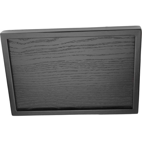 Plateau de service rectangulaire en bois massif pour thé café en-cas nourriture repas assiette restauration 1 (1/5)