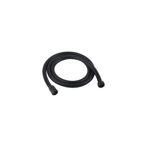 Tuyau de pomme de douche de remplacement Flexible noir en acier inoxydable de 59 pouces de Long, G1/2"