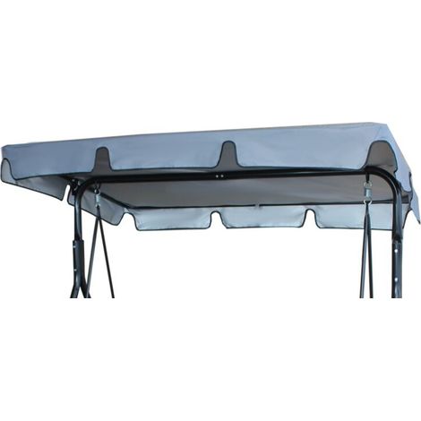 Replacement Roof Universal 3 Seat Swing Replacement Cover Awning (Only Canopy Cover) 16411415cm Grey (1/5)