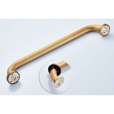 40CM Retro Barre d'appui Sécurité en Cuivre de Salle de Bain Baignoire Douche WC Support Mural Serviette (1/4)