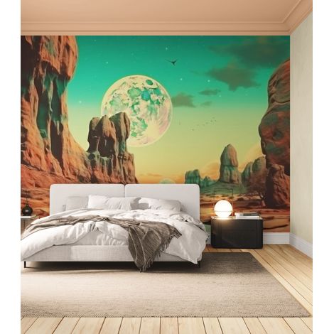 Papier peint sci fi deserts d emeraude sur alpha vega - 300 x 250 cm (1/2)