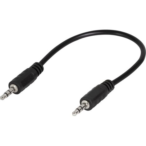 LogiLink CA1048 Klinke Audio Anschlusskabel 0.20 m Schwarz (matt) (1/4)