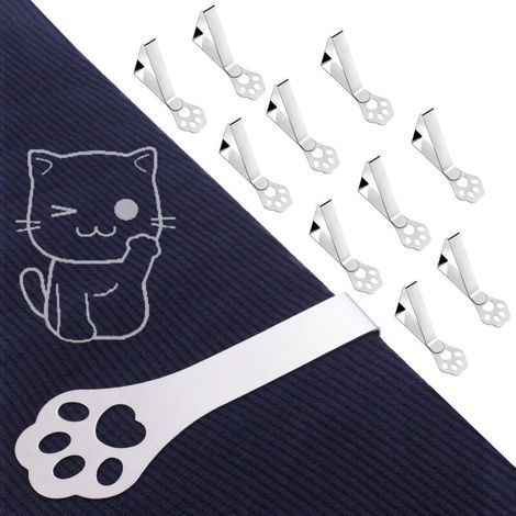 10 Pack, Claw Picnic Table Cloth Holder Clip Indoor, Heavy Duty Stainless Steel Cover Clamp for Party Wedding Home Restaurant Camping Accessories (1/5)