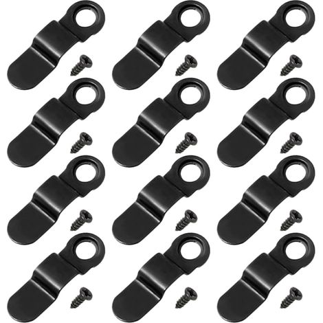 Boutons Tournants Accessoires pour Suspendre des Images Murales en Fer Noir 100 Pièces Clips de Fixation Robustes et Légers pour Cadre Photo (1/5)