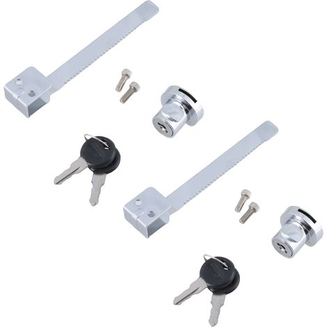 Set mit 2 Schlüsselschlössern für Glasschiebetüren, Schiebeschränke, Sicherheitsschloss für Vitrinen - AquaForge (1/5)