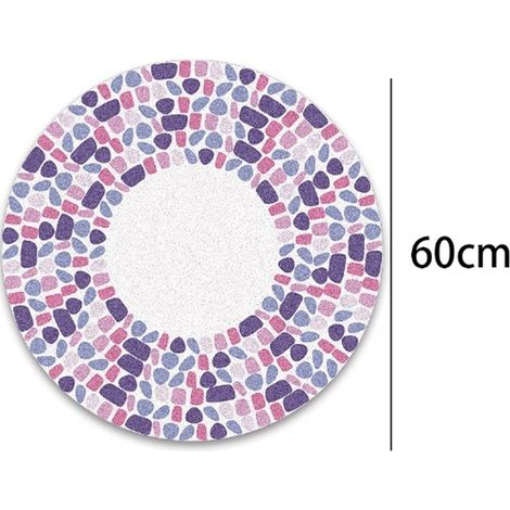 Tapis de douche antidérapant, tapis de bain doux et confortable, tapis de douche massant 2 pièces (1/4)