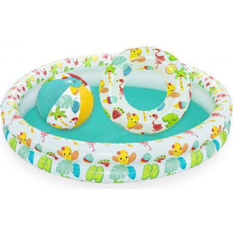 Bestway Piscina Gonfiabile Bambini 2 Anelli Set 122x20 cm +2 Anni Giardino 51124 (1/5)