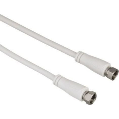 Hama SAT-Anschlusskabel 10m 75 Ohm weiß - F-Anschluss - 90