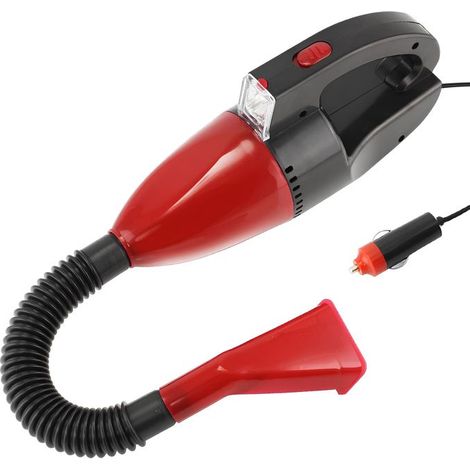 Aspirateur Filaire 90W Pour Auto Avec Lumière LED Et Accessoires Compact Noir / Rouge (1/5)