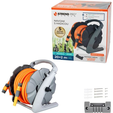 Aufroller Strend Pro Premium, mit Gartenschlauch 1/2", L-20+2 m