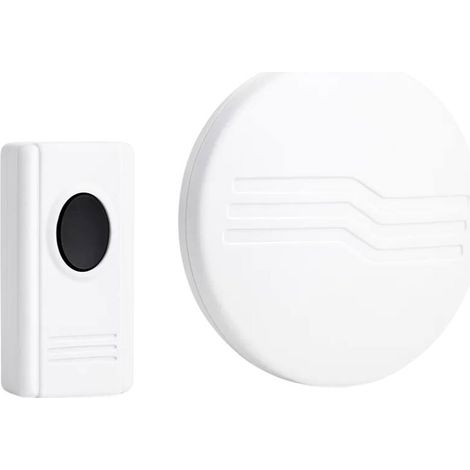 Campanello wireless ecova 83336 bianco a batteria 70m 32 suoni (1/5)