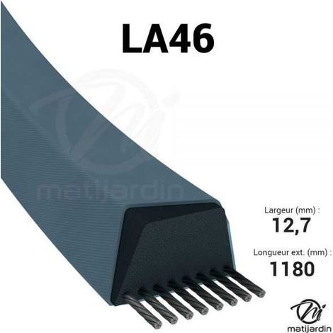 Courroie tondeuse Mitsuboshi LA46 trapézoïdale  12,7 x 1187 mm (1/4)