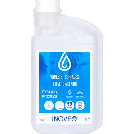 Inoveo Vitres et surfaces ultra concentré flacon de 1L - Pollet Sa