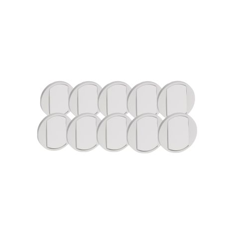 Legrand Cu00e9liane - Enjoliveur LOT - Simple allumage blanc - 068001x10 (1/2)