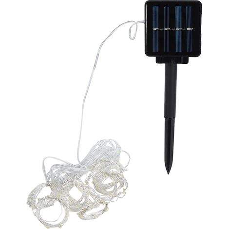 Guirlande lumineuse solaire d'extérieur à 120 LED pour parasol, idéale pour décorer jardin, cour et fêtes. (1/5)