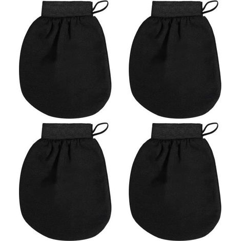 (Noir)Gant Exfoliant Corps - Marque Inconnue - Noir - Fibre de viscose de haute qualité (1/4)