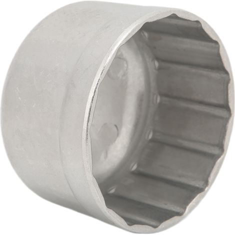Clé à filtre à huile 86mm/3.39in, douille de démontage en acier inoxydable argenté, outil robuste pour vidange moteur (1/5)