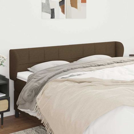 vidaXL Cabecero de tela gris oscuro 203x23x78/88 cm (1/5)