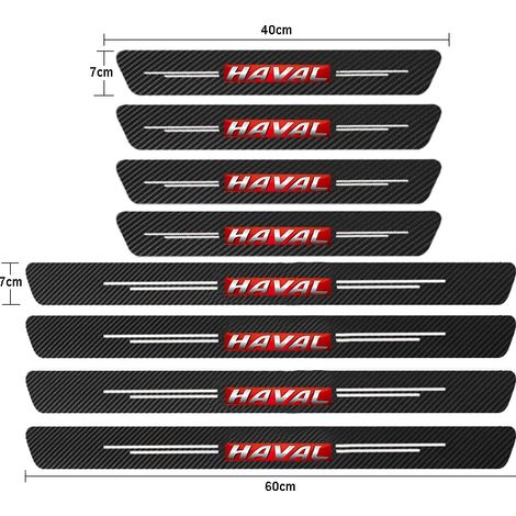 (8 pièces pour Haval rouge) Protections de seuil de porte en fibre de carbone,autocollants pour Haval H6,H2,H3,H9,M6,F7,F7X,Jolion 2021 - Accessoires auto (1/3)
