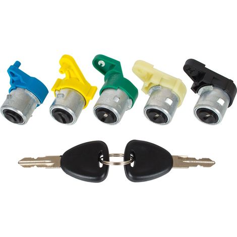 Renault Kangoo I 1997- Türschloss-Einsätze, 5-teiliges Set (1/2)