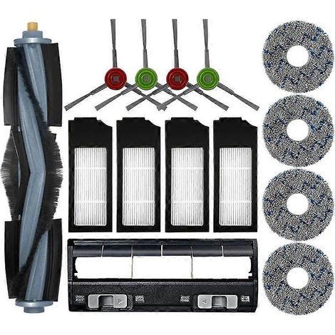 Pièces de rechange pour ECOVACS X1 TURBO / OMNI : brosse principale, filtre HEPA, chiffon de nettoyage, sac à poussière. (1/5)