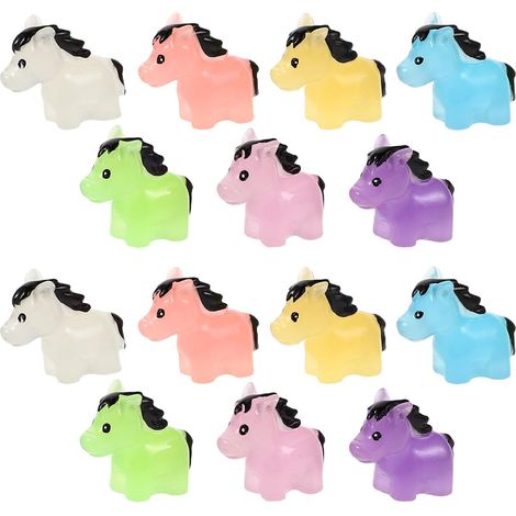 Figurines de Cheval Miniature en Résine Colorée, Lot de 14 Pièces, Design Compact et Résistant pour Décoration de Bureau ou Maison (1/5)