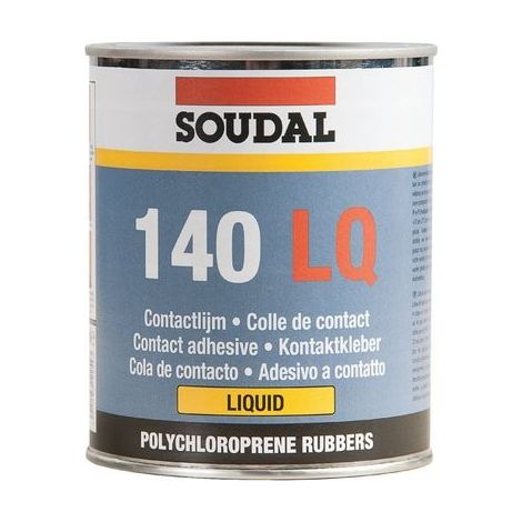 Soudal 140 LQ colle de contact néoprène liquide – Cuir, caoutchouc et liège – 750 ml (1/2)