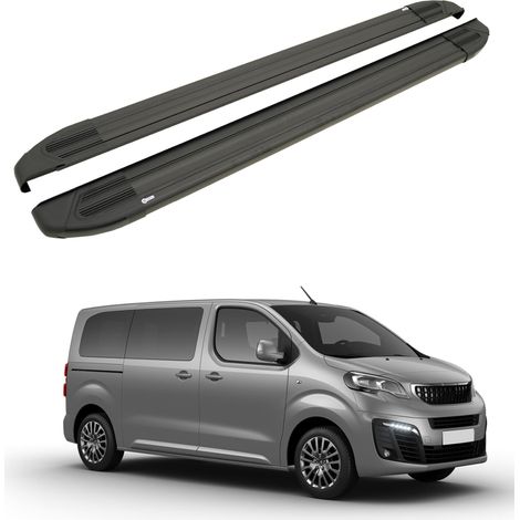 TURTLE kompatibel mit Peugeot Traveller (Mk3) 2017-2025 / Kurze Version Trittbrett Brillant Schwarz