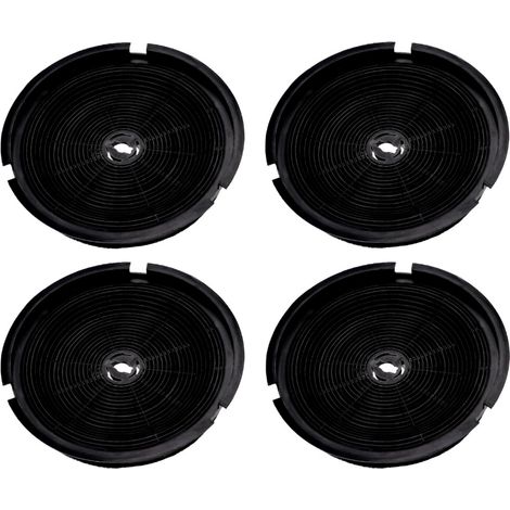 Trade-Shop Aktivkohlefilter Ø190mm für Refsta, Zanker, Thermex, Seppelfricke, NTAIR, Listo, Lidl, Honeywell, Gorenje, EBD, Domatix Dunstabzugshaube - 4 Stück